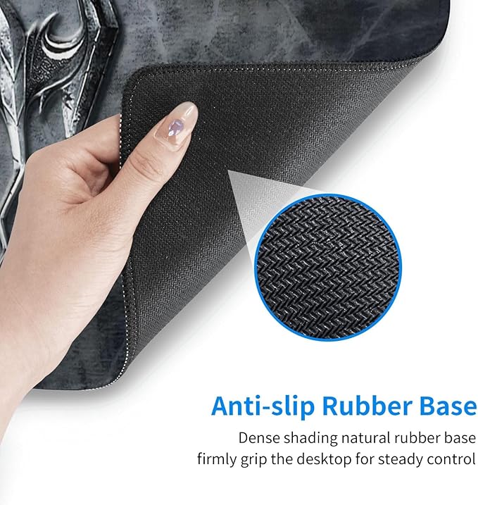 Generic Mouse Pad Non-Slip Rubber Base Mouse Pad Waterproof Desk Writing Mat for Office Home 12x31.5in Black6