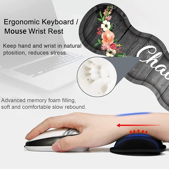 Large Gaming Mouse Pad Keyboard Wrist Rest pad + Mouse Wrist pad + Coaster Set Extended Waterproof Non-Slip Table mat Suitable for Home Office Learning Games - Chaos Coordinator
