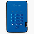 iStorage diskAshur2 HDD 4TB Blue | Secure portable hard drive | Password protected | Dust &amp water resistant | Hardware Encryption