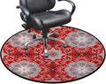 Vermilion White Gaming Chair Mat for Hardwood Floor Anti-Slip Floor Protector Game Controller Rubber Gaming Computer Chair Mat Classic Silhouette Forest Springtime Diameter 43.3 in