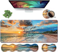 Ergonomic Keyboard Wrist Rest &amp Mouse Pad Wrist Rest Set Large XXL Gaming Desk Mat 31.5x 11.8 Non-Slip Base Memory Foam Easy Typing Pain Relief for Office &amp Home Bible Verses Proverbs 3