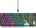 Guffercty kred 96% Wired Gaming Keyboard Gasket Mount Hot-swappable RGB Mechanical Keyboard with Knob Control &amp Number Pad for Mac/Win (98 Monster-B)