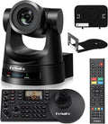 FoMaKo PTZ Camera 20x Optical Zoom AI Auto-Tracking Gen 3 PoE HD 1080PPTZ Camera Controller for Church Worship Live ServicesNDI Upgradeable (PTZ Bundle FMK20SDI+KC608) BH201