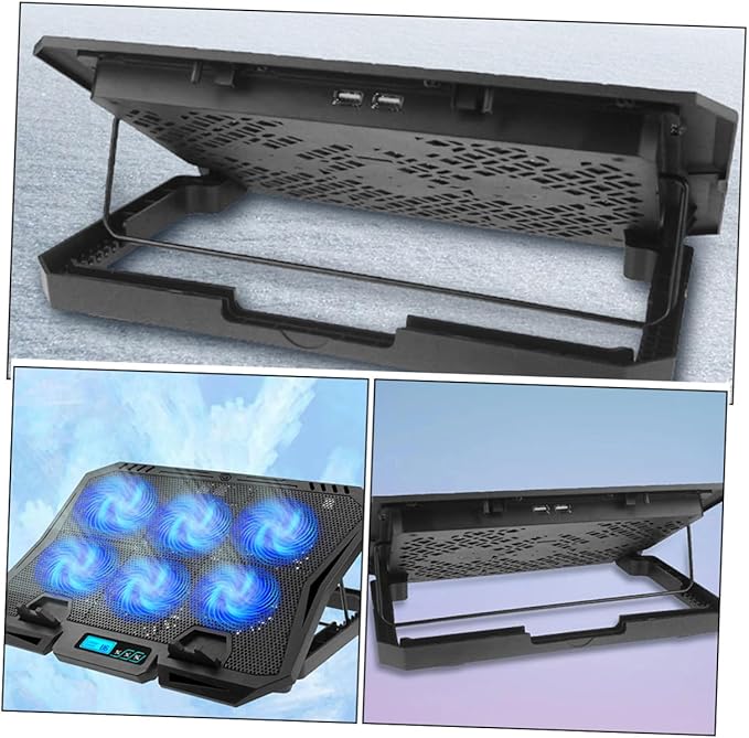 Vaguelly Laptop Cooling Pad 15.6 Inch with 6 Fans Adjustable Speed Quiet Air Cooler Stand Laptop Cooler Holder for Gaming and Office Use
