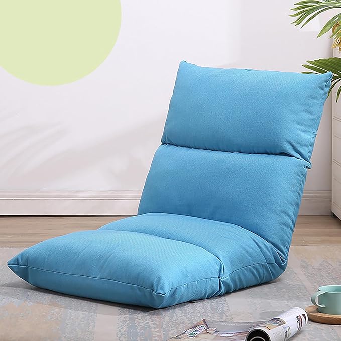 NaKeah Floor Chair 6 Gears Adjustable Breathable Floor Chair Easy for Storage Gaming Floor Chair for Adult Dorm Cushion Lazy Sofa Lazy Chair Comfy for Reading MeditatingA
