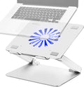 SOUNDANCE Laptop Cooling Pad with Low-Noise Fan and 3.0 USB Hubs Ventilated Laptop Cooler Prevent Overheating Ergonomic Laptop Stand Support Up to 17” Gaming Notebook Computer Aluminum