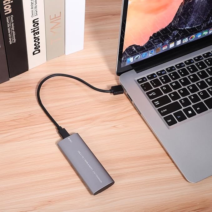 Homoyoyo Portable External Hard Disk Enclosure Dual Protocol Type-c Compact Design for Fast Data Transfer Compatible with Laptops and