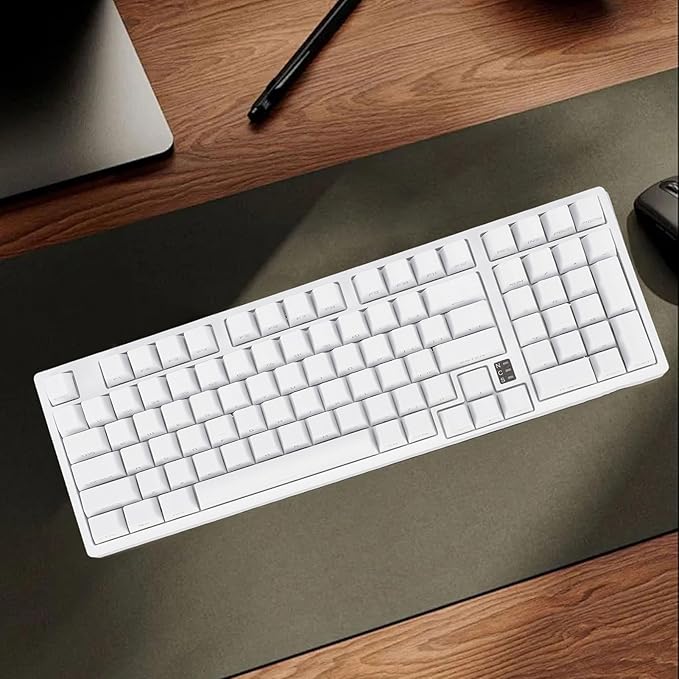 Vikye Mechanical Gaming Keyboard 3 - Modes 98 Keys Hot Swappable Keyboard with RGB Backlight for Laptop PC BT / 2.4GHz / Type C