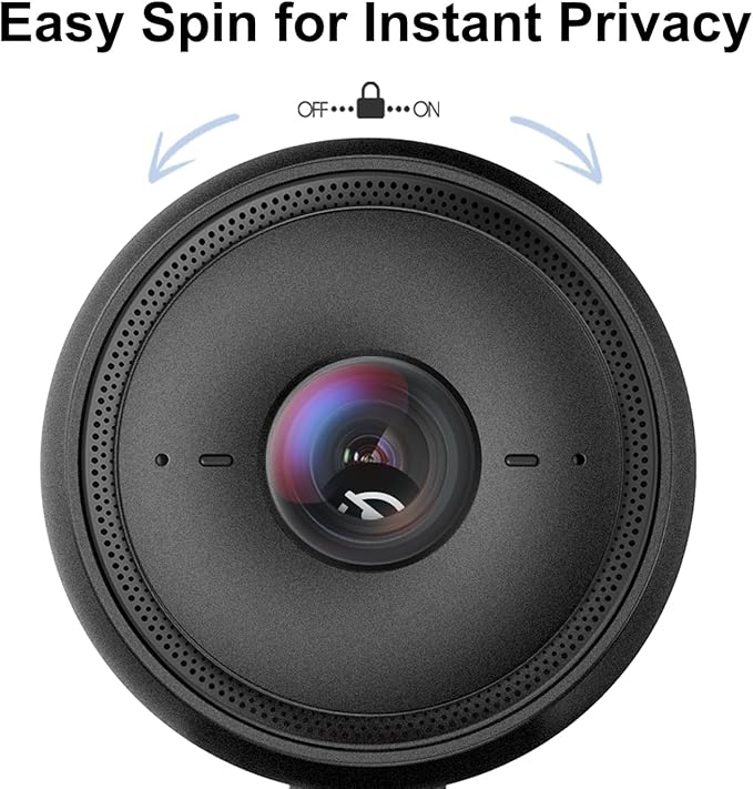 JOYUSING Flip600R 4K Webcam for PC - Ultra 4K HD Webcam with Tripod PDAF Autofocus Noise-Cancelling Mics 79° FOV Auto Light Correction Privacy Cover Streaming Camera for Gaming/Beauty