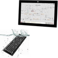 BoxWave Keyboard Compatible with Allen Bradley VersaView 6300P (24 in) - AquaProof USB Keyboard Washable Waterproof Water Resistant - Jet Black
