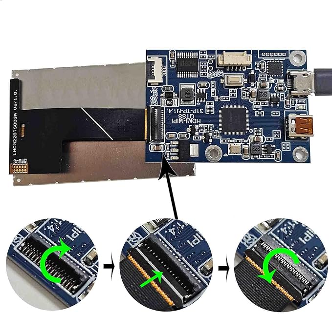 2.28 2.28 inch 368x552 600nit Mini IPS MIPI LCD Screen and Micro USB Control Board 31 pins