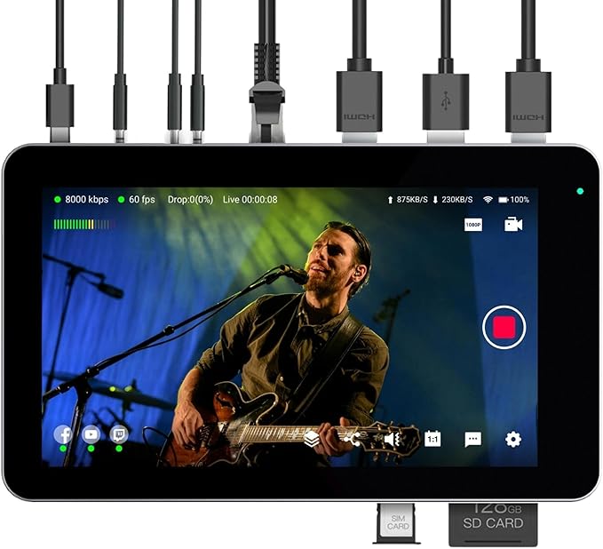 YoloLiv YoloBox Mini Ultra-Portable All-in-One Smart Live Streaming Encoder &amp Monitor…