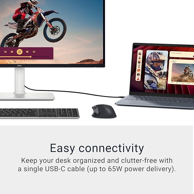 Dell 27 Plus 4K USB-C Monitor - S2725QC - 27-inch 4K (3840 x 2160) 120Hz 16:9 Display AMD FreeSync Premium sRGB 99% Integrated Speakers 1500:1 Contrast Ratio Comfortview - Ash White
