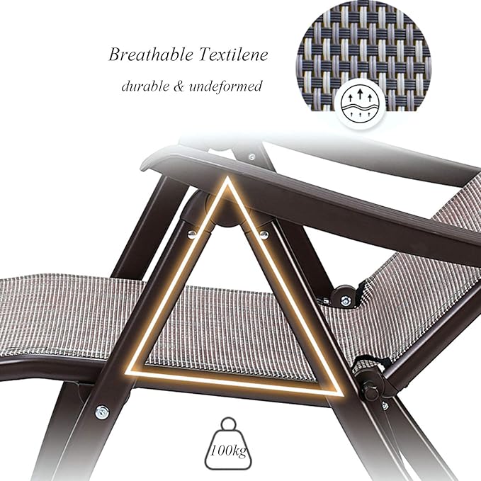 Office Chair Gaming Chair Computer Chair Recliner Lounge Chair Textilene Adjustable Portable Curved with Head Pillow Indoor Outdoor Office