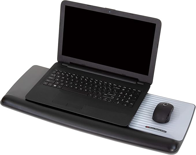 3M Gel Wrist Rest for Keyboard and Mouse with Tilt-Adjustable Platform Precise Mouse Pad 25.5 in x 10.6 in Black (WR422LE)
