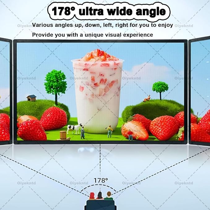 Commercial Digital Signage Display Advertising Media Player Portrait and Landscape Digital Signage Player Smart Split Screen for Restaurants Cafes Salons &amp Shops 27in