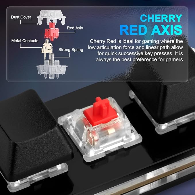 Ecarke Upgrade Black 5 Keys Mini Macro Mechanical Keyboard Gaming Keypad Hot Swap Game Keyboards USB Data Cable for Windows Mac OSU HID Standard Keyboard Cherry Shaft &amp RGB LED