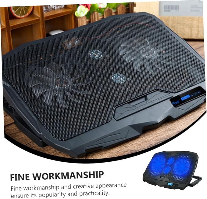 TEHAUX 1Pc Silent Laptop Cooling Pad with Quiet Fans Portable Laptop Cooler Stand for Notebooks Design for Heat Dissipation Speed