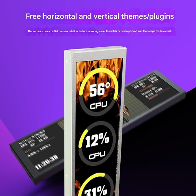 9.16inch Secondary Monitor for D92 Chassis Featuring Temperature Multifunction Display Sea Theme Design