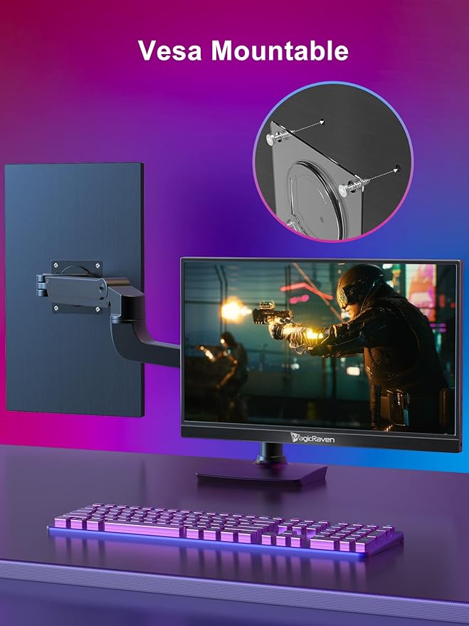144HZ Portable Gaming Monitor 17.3 1080P Laptop Monitor Dual USB C HDMI Second Computer Screen VESA Gaming Display with Speakers Travel Monitor for PS4/5 Xbox Switch MAC PC Phone