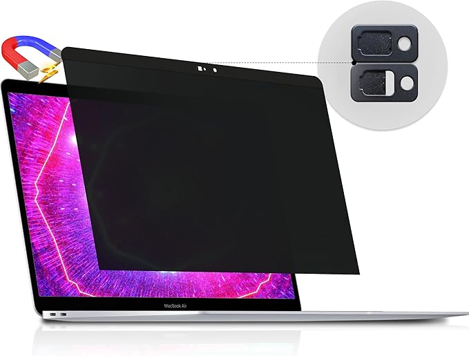 Magnetic Privacy Screen for MacBook Pro 13 Inch (2012-2015) Removable Anti Blue Light Glare Peep Filter Black out Screen Protector for Mac 13In Laptop Model (A1278 A1425 A1502)