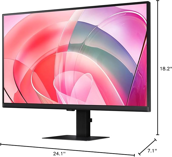 SAMSUNG 27-Inch ViewFinity S7 (S70D) Series 4K UHD High Resolution Monitor with HDR10 Multiple Ports Easy Setup Stand Advanced Eye Care LS27D702EANXGO 2024