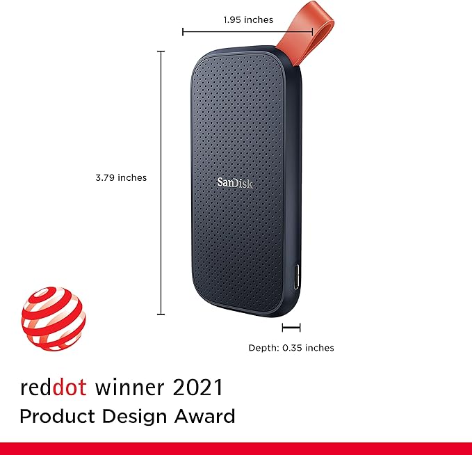 SanDisk 2TB Portable SSD - Up to 800MB/s USB-C USB 3.2 Gen 2 Updated Firmware - External Solid State Drive - SDSSDE30-2T00-G26