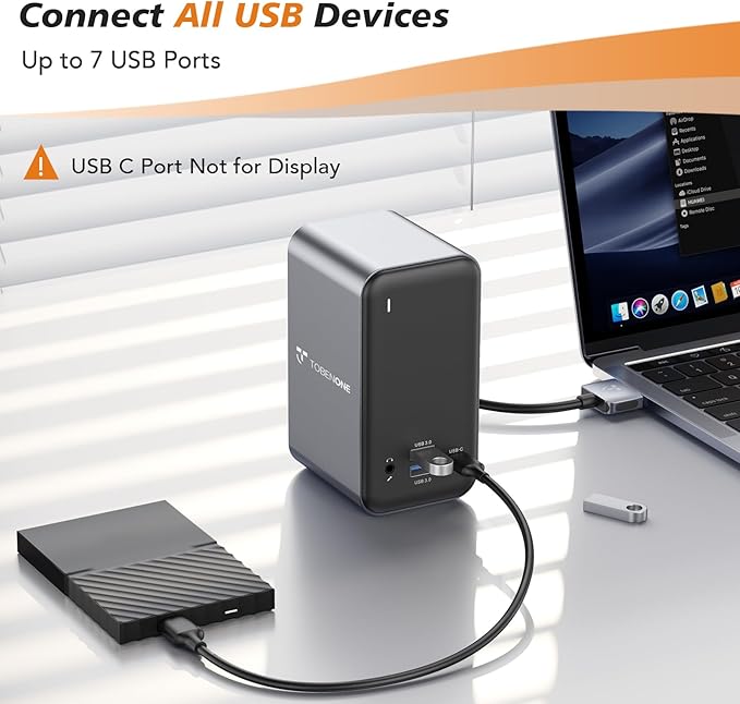 TobenONE 16-in-1 MacBook Docking Station with 100W Power Adapter Dual HDMI 7 USB Gigabit RJ45 SD&ampMicro SD PD 3.0 Mac Docking Station for Creative Professionals &amp Home Working