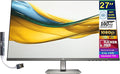 HP 27 IPS FHD Monitor with 5ms Response Time Anti-Glare Flicker Free 100Hz Refresh Rate 300 nits Brightness VGA HDMI &amp Dockztorm USB Port Expander Black/Metal Gray Color