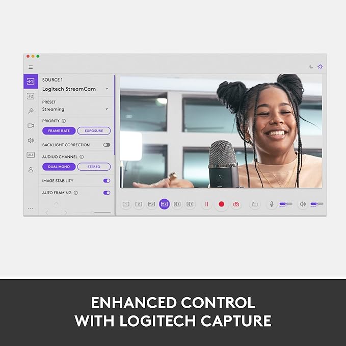 Logitech StreamCam Premium Webcam for Streaming and Content Creation Full HD 1080p 60 fpsWorks with Microsoft Teams Google Meet Zoom Nintendo Switch 2’s new GameChat mode for PC/Mac– Off-White