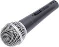 Wired Dynamic Microphone Moving Coil Cardioid Handheld with Shock Absorber for Active Speakers Mixers Amplifiers Recording (Black)