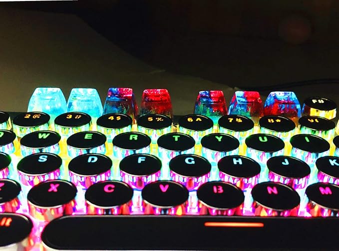 1 Pcs Handmade Seabed Landscape R4 Keycap Resin Artisan Backlit Switch SA Profile for Cherry MX RGB Gaming Mechanical Keyboard DIY Replace (multicolor)
