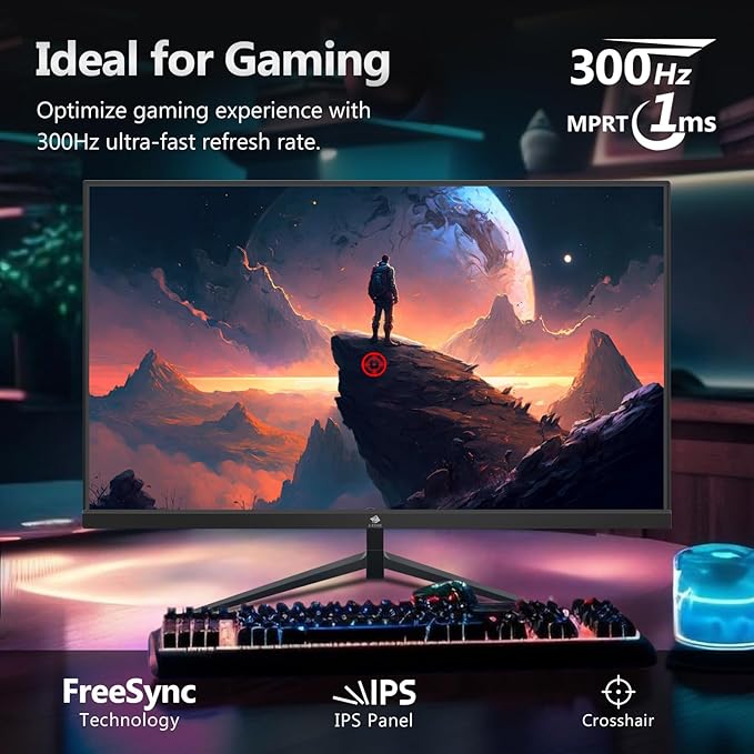 Z-Edge 24.5 inch 300Hz 280Hz 240Hz Gaming Monitor UG25S FHD 1080p Ultra Fast MPRT 1ms IPS Monitor Gaming PC Computer Monitor 16.7M Colors DP x2 HDMI x2