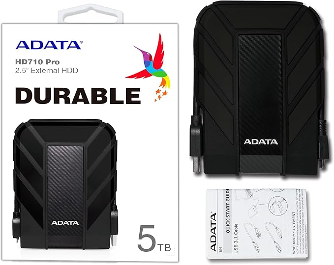 ADATA HD710 Pro 5TB External Hard Drive (AHD710P-5TU31-CBK)