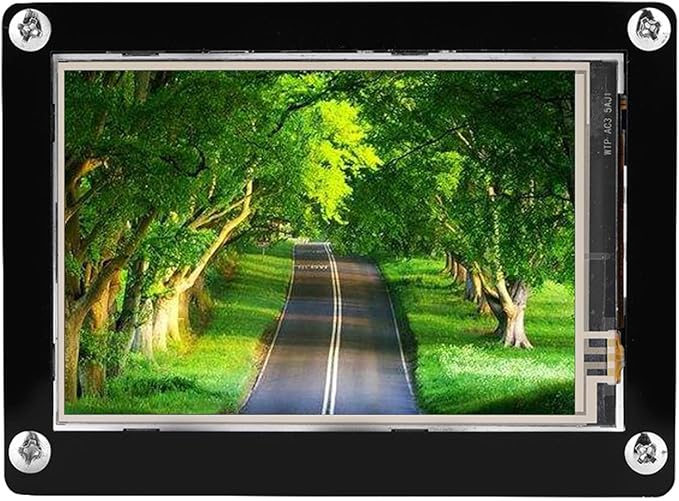 Zopsc 3.5 inch LCD Screen Display Supports 1080P Display Monitor 60fps for + Black Acrylic Case with Multi Languages Menu