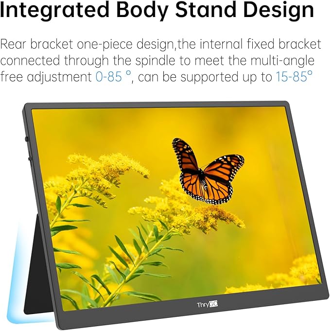 10.5 Portable Monitor 3:2 1280P FHD IPS Display with HDR10 420 Nits 60Hz Dual USB-C &amp Mini HDMI Adjustable Stand Ultra-Slim Mini Screen for Laptop PC Phone Game Consoles Raspberry Pi
