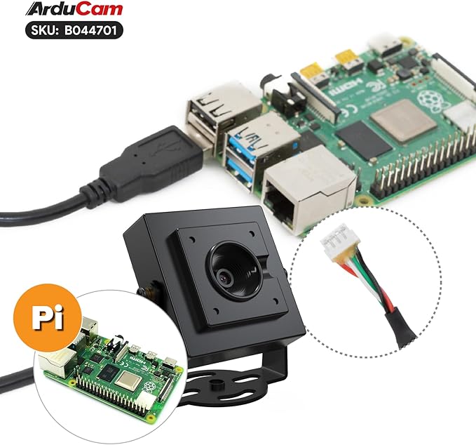 Arducam 8MP USB Camera Module with HDR Autofocus Lightburn Camera USB 2.0 Webcam with Multiple preset AI Resolutions for Raspberry Pi Windows Linux Android Mac OS