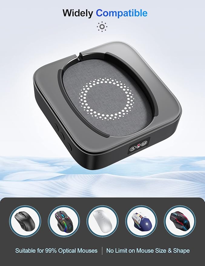 Mechanical Mouse JigglerUndetectable Mouse Mover Jiggler Device with Interval Timer AdiustableLED Display and Random MovementGift for Man Keeping PC/Laptop Active to lmprove Work Efficiency