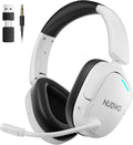 NUBWO Gaming Headset Wireless for PS5 PC PS4 - Dual 2.4G &amp Bluetooth Simultaneous Headphones EQ Sound Modes Noise-Canceling Mic 50-Hour Battery Comfortable Foldable Design 270g Lightweight