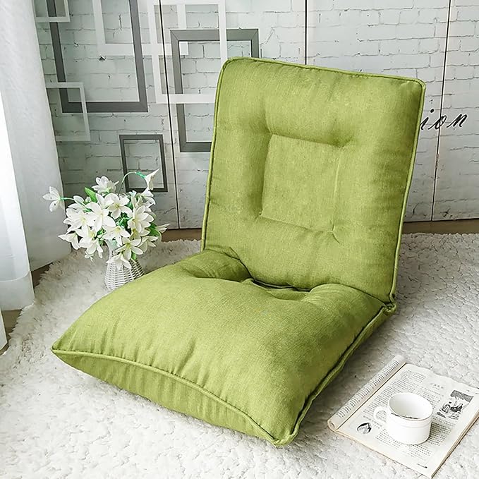 NaKeah Floor Sofa Chair Gaming Chair with 6 Adjustable Position with Back Support Folding Lazy Chair for Meditation Reading Watching Living Room ReclinerB