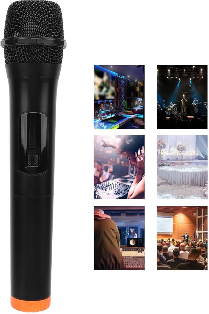 ZJchao Portable Cordless Microphone Dynamic Mic 2.4G Receiver Karaoke Online Live Streaming Outdoor Performances
