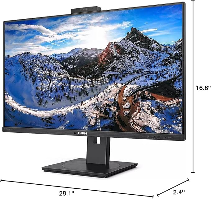 Philips 329P1H 32 Class Webcam 4K UHD LCD Monitor - 16:9 - Textured Black