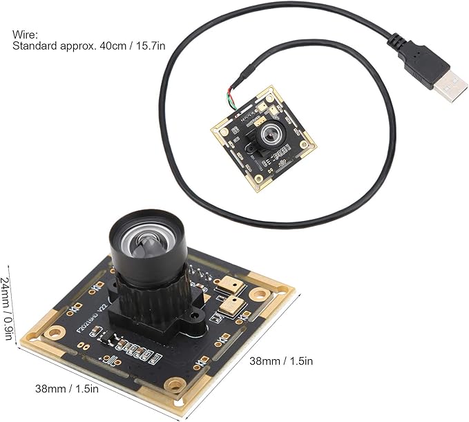 HBVCAM-F20216HD V22 Wide Angle Camera Module: 2MP HD Lens F22 Sensor 92° Field of View Manual Focus Plug &amp Play OTG Support