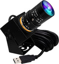 ELP Global Shutter USB Camera Manual Zoom Webcam 5mp 50fps High Speed PC Camera 5-50mm Variable Focus CS Mount Webcamera 1440P 60fps Lightburn Cam UVC USB2.0 Varifocal Telephoto Web Cam (10X Zoom)