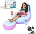 Inflatable Gaming Chair for Kids – Supports Up to 300 lbs Includes Air Pump Cup Holder 2 Pockets – Durable Bean Bag Seat Comfy Kids Gaming Chair &amp Top Gamer Chairs for Kid Room