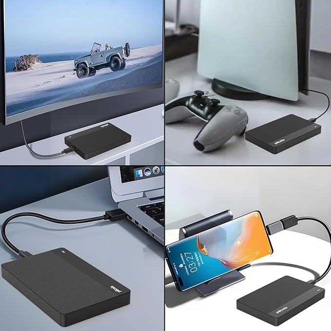 Ultra Slim Portable External Hard Drive USB3.0 HDD Storage for XboxPS4/5PCDesktopLaptopMacBookChromebook (HDD1.1-320G)