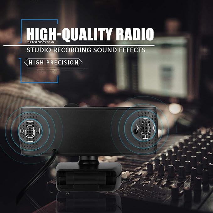 1080p Webcam Full HD Camera with Microphone AutoFocus 120-degree Wide Angle Web Camera with Tripod Stand and Privacy Cover for Zoom/Skype/FaceTime Conferencing and Video Calling