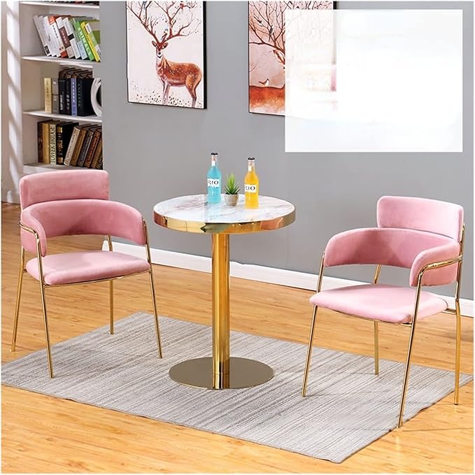 Adjustable Office Computer Chair with Armrest Living Room Chairs Dining Chair for Kitchen Home Furniture Sofa(Fuchsia)