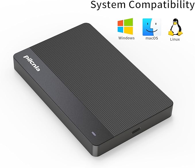 Ultra Slim Portable External Hard Drive USB3.0 HDD Storage for XboxPS4/5PCDesktopLaptopMacBookChromebook (HDD1.1-320G)