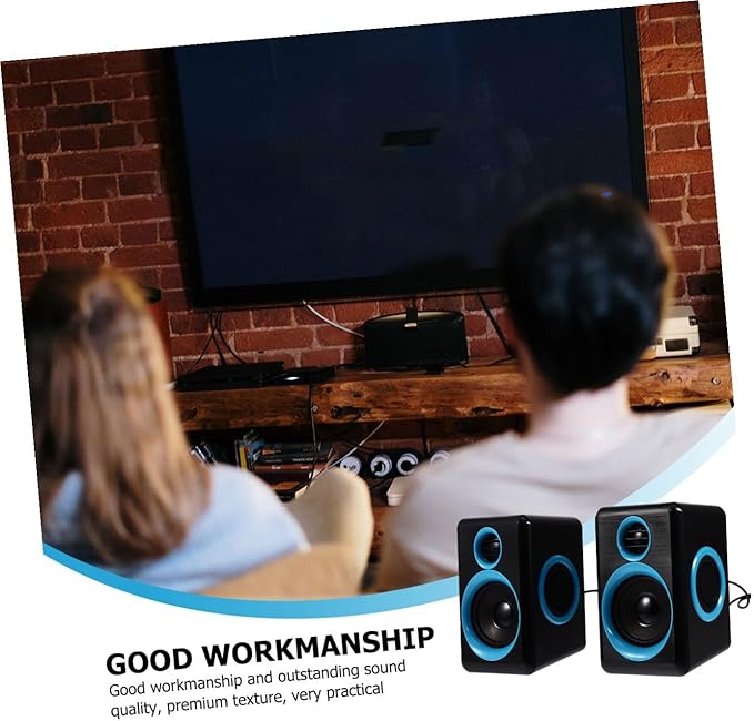Veemoon Mini USB 2.0 Mini Speaker for Laptop and Desktop Computer Compact Surround Sound Box with Dc 5v Power Home Office Computer Speaker for Audio Playback